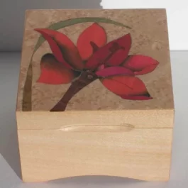 Coffret à bijoux, marqueterie "Lys"