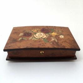 Coffret à bijoux "douceur" - marqueterie "Roses" O4