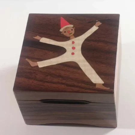 Coffret à bijoux - marqueterie "Clown" - Réf C6