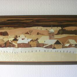 Tableau en marqueterie "Panorama du Haut-Doubs"