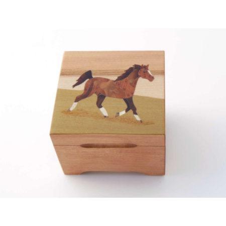 Coffret à bijoux - marqueterie "cheval" C26