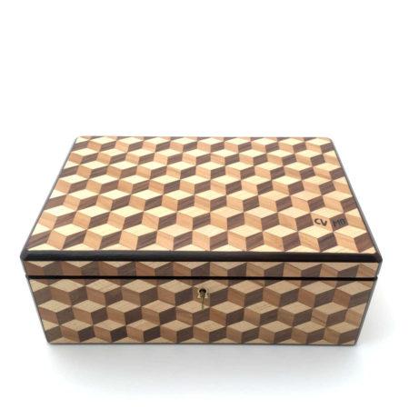 Coffret en marqueterie de cubes