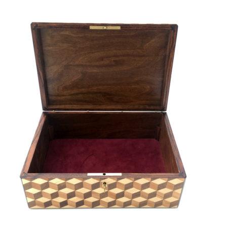 Coffret en marqueterie de cubes