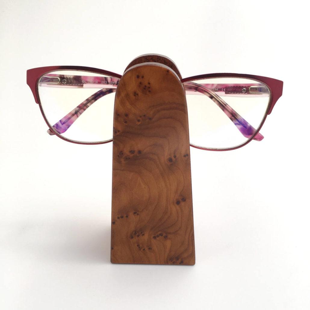 porte-lunette en bois "loupe de thuya". Réf F4